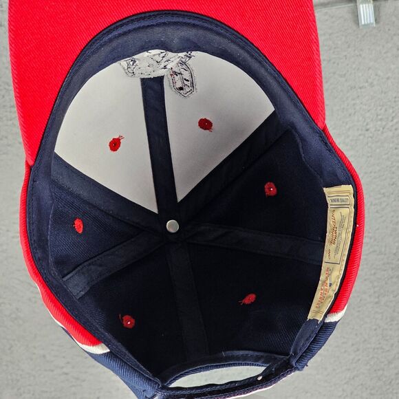 Vintage Cleveland Indians Hat Chief Wahoo Strapback Twins MLB Navy Red OSFA - Picture 6 of 9